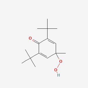 molecular formula C15H24O3 B1205475 2,6-Di-tert-butyl-4-hydroperoxy-4-methyl-2,5-cyclohexadien-1-one CAS No. 6485-57-0
