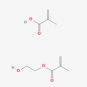 molecular formula C10H16O5 B1205487 2-Propenoic acid, 2-methyl-, polymer with 2-hydroxyethyl 2-methyl-2-propenoate CAS No. 31693-08-0