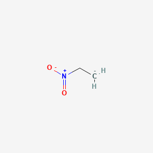 molecular formula C2H4NO2- B1205516 Ethanenitronate CAS No. 25590-58-3