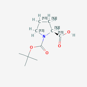 (2S)-1-[(2-methylpropan-2-yl)oxycarbonyl](2,3,4,5-13C4)azolidine-2-carboxylic acid