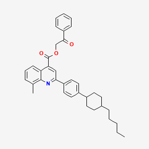 2-Oxo-2-phenylethyl 8-methyl-2-[4-(4-pentylcyclohexyl)phenyl]quinoline-4-carboxylate