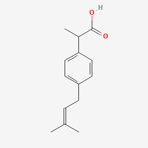 molecular formula C14H18O2 B1205539 2-(4-(3-Methyl-2-butenyl)phenyl)propionic acid CAS No. 73318-89-5