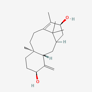 molecular formula C20H32O2 B1205588 紫杉-4(20),11(12)-二烯-5α,13α-二醇 CAS No. 357436-25-0