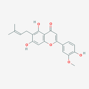 molecular formula C21H20O6 B1205605 Cannflavin B CAS No. 76735-58-5