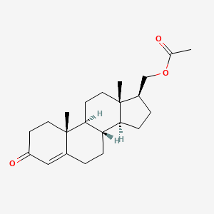molecular formula C22H32O3 B1205609 17β-(羟甲基)雄甾-4-烯-3-酮乙酸酯 CAS No. 4975-51-3