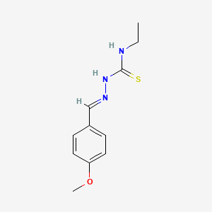 (2E)-N-ethyl-2-(4-methoxybenzylidene)hydrazinecarbimidothioic acid