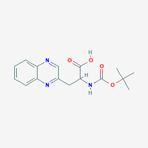 molecular formula C16H19N3O4 B12056125 Boc-3-(2-quinoxalyl)-DL-Ala-OH 