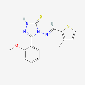 3-(2-Methoxyphenyl)-4-(((3-methylthiophen-2-yl)methylene)amino)-1H-1,2,4-triazole-5(4H)-thione