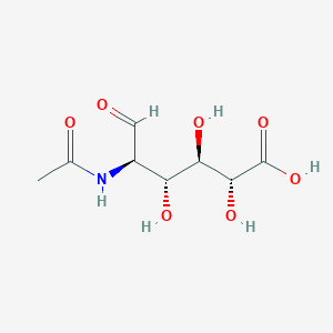 molecular formula C8H13NO7 B1205626 (2R,3R,4R,5R)-5-acetamido-2,3,4-trihydroxy-6-oxohexanoic acid CAS No. 91878-65-8