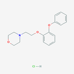 molecular formula C18H22ClNO3 B1205631 Morpholine, 4-(2-(2-phenoxyphenoxy)ethyl)-, hydrochloride CAS No. 24591-41-1