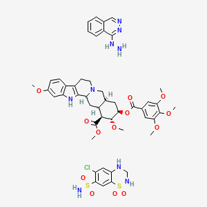 molecular formula C48H56ClN9O13S2 B1205632 Adelfan-esidrex CAS No. 8064-04-8