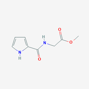 molecular formula C8H10N2O3 B1205634 Glycine, N-(1H-pyrrol-2-ylcarbonyl)-, methyl ester CAS No. 62409-33-0