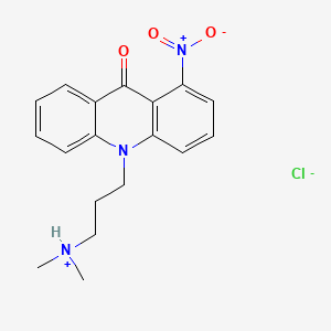 B1205652 9-Acridanone, 10-(3-(dimethylamino)propyl)-1-nitro-, hydrochloride CAS No. 24268-89-1