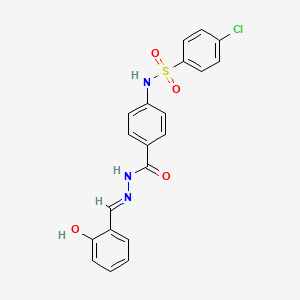 4-chloro-N-(4-{[(2E)-2-(2-hydroxybenzylidene)hydrazino]carbonyl}phenyl)benzenesulfonamide