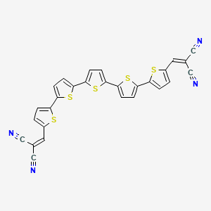 2-[[5-[5-[5-[5-[5-(2,2-Dicyanoethenyl)thiophen-2-yl]thiophen-2-yl]thiophen-2-yl]thiophen-2-yl]thiophen-2-yl]methylidene]propanedinitrile