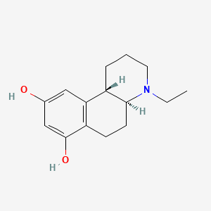 molecular formula C15H21NO2 B1205682 trans-N-Ethyl-7,9-dihydroxyoctahydrobenzo(f)quinoline CAS No. 87657-28-1