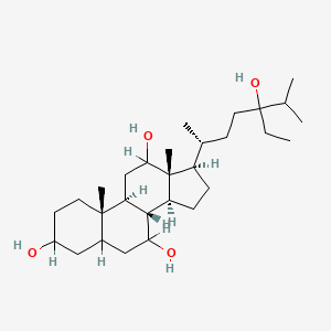 molecular formula C29H52O4 B1205691 Stigmastane-3,7,12,24-tetrol 