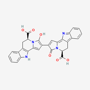 molecular formula C30H20N4O6 B1205701 三叉花色素 CAS No. 53472-14-3