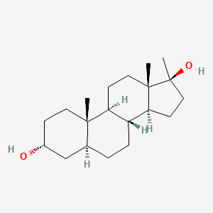 molecular formula C20H34O2 B1205726 17alpha-Methyl-5alpha-androstane-3alpha,17beta-diol CAS No. 641-82-7