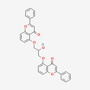 molecular formula C33H24O7 B1205731 1,3-Bis(2-phenyl-4-chromenon-5-yl)propan-2-ol CAS No. 37962-64-4