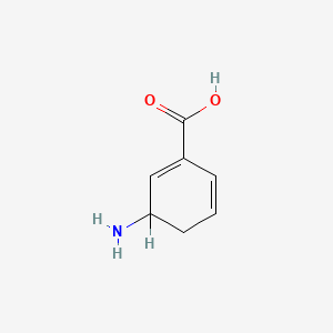 molecular formula C7H9NO2 B1205736 1,5-Cyclohexadiene-1-carboxylic acid, 3-amino- CAS No. 71225-88-2