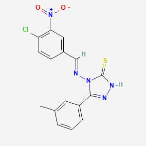 4-((4-Chloro-3-nitrobenzylidene)amino)-3-(m-tolyl)-1H-1,2,4-triazole-5(4H)-thione