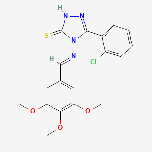 5-(2-Chlorophenyl)-4-{[(E)-(3,4,5-trimethoxyphenyl)methylidene]amino}-4H-1,2,4-triazol-3-YL hydrosulfide