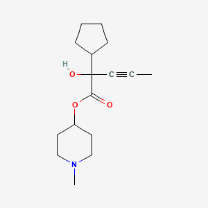 B1205757 N-Methyl-4-piperidyl cyclopentyl-(1-propynyl)glycolate CAS No. 53034-67-6