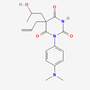 B1205767 2,4,6(1H,3H,5H)-Pyrimidinetrione, 1-(4-(dimethylamino)phenyl)-5-(2-hydroxypropyl)-5-(2-propenyl)- CAS No. 33074-61-2