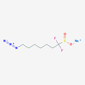 molecular formula C7H12F2N3NaO2S B12057700 Sodium 7-azido-1,1-difluoroheptane-1-sulfinate 