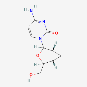 B1205780 2',3'-Dideoxy-2',3'-methanocytidine CAS No. 131347-68-7