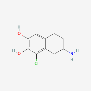 B1205789 2,3-Naphthalenediol, 7-amino-1-chloro-5,6,7,8-tetrahydro- CAS No. 103347-61-1