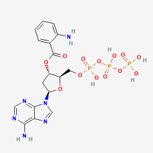 B1205797 3'Anthraniloyl-2'-deoxy-adenosine-5'-triphosphate CAS No. 130996-25-7