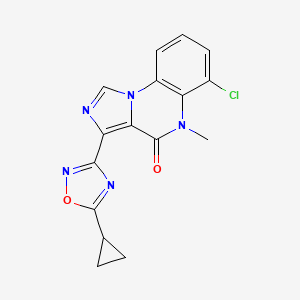 B1205798 6-Chloro-3-(3-cyclopropyl-1,2,4-oxadiazol-5-yl)-5-methylimidazo(1,5-a)quinoxalin-4(5H)-one CAS No. 139459-45-3