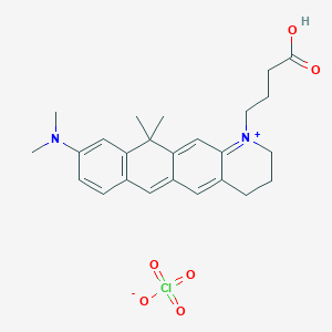 1-(3-Carboxypropyl)-9-(dimethylamino)-11,11-dimethyl-2,3,4,11-tetrahydronaphtho[2,3-g]quinolinium perchlorate