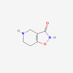 molecular formula C6H8N2O2 B1205840 4,5,6,7-Tetrahydroisoxazolo(4,5-c)pyridin-3-ol CAS No. 53602-00-9