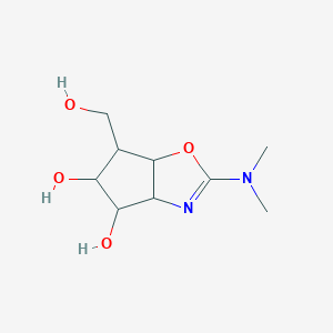 molecular formula C9H16N2O4 B1205843 2-(dimethylamino)-6-(hydroxymethyl)-4,5,6,6a-tetrahydro-3aH-cyclopenta[d][1,3]oxazole-4,5-diol 