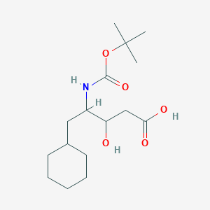 5-cyclohexyl-3-hydroxy-4-[(2-methylpropan-2-yl)oxycarbonylamino]pentanoic acid