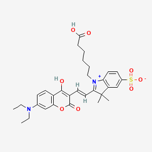 molecular formula C31H36N2O8S B12058957 Fluorescent Red Mega 500 