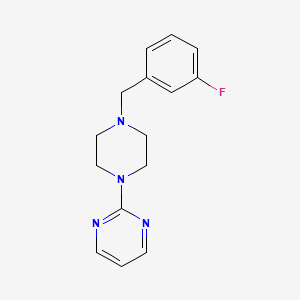 molecular formula C15H17FN4 B1205898 2-[4-[(3-氟苯基)甲基]-1-哌嗪基]嘧啶 