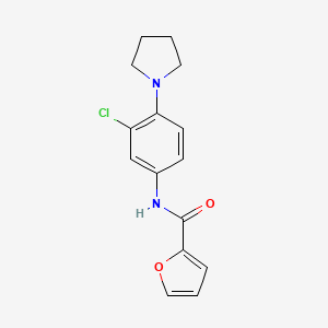 molecular formula C15H15ClN2O2 B1205899 N-[3-chloro-4-(1-pyrrolidinyl)phenyl]-2-furancarboxamide 
