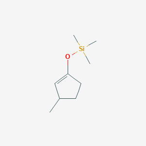 molecular formula C9H18OSi B1205901 环戊烯，3-甲基-1-(三甲基甲硅氧基)- CAS No. 81834-51-7
