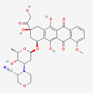 molecular formula C32H34N2O12 B1205910 3'-脱氨基-3'-(3-氰基吗啉-4-基)阿霉素 CAS No. 89196-08-7