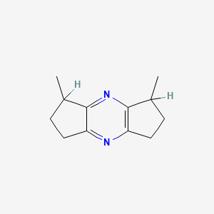molecular formula C12H16N2 B1205911 1,7-Dimethyl-2,3,6,7-tetrahydro-1H,5H-biscyclopentapyrazine CAS No. 72438-07-4