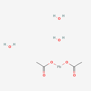 molecular formula C4H12O7Pb B12059111 diacetyloxylead;trihydrate 