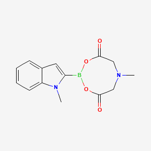 molecular formula C14H15BN2O4 B12059153 6-methyl-2-(1-methylindol-2-yl)-1,3,6,2-dioxazaborocane-4,8-dione 