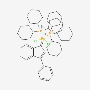 Dichloro-(3-phenylinden-1-ylidene)ruthenium;tricyclohexylphosphanium