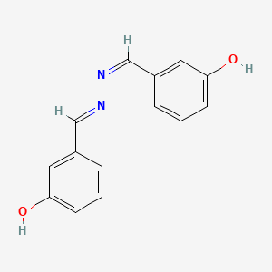 molecular formula C14H12N2O2 B12059198 3-[(E)-[(Z)-(3-hydroxyphenyl)methylidenehydrazinylidene]methyl]phenol 