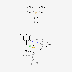 Dichloro[1,3-bis(2,4,6-trimethylphenyl)-2-imidazolidinylidene](3-phenyl-1H-inden-1-ylidene)(triphenylphosphine)ruthenium(II)