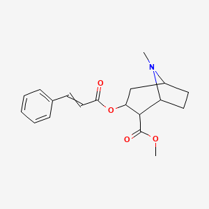 molecular formula C19H23NO4 B1205926 Methyl 8-methyl-3-(3-phenylprop-2-enoyloxy)-8-azabicyclo[3.2.1]octane-2-carboxylate 